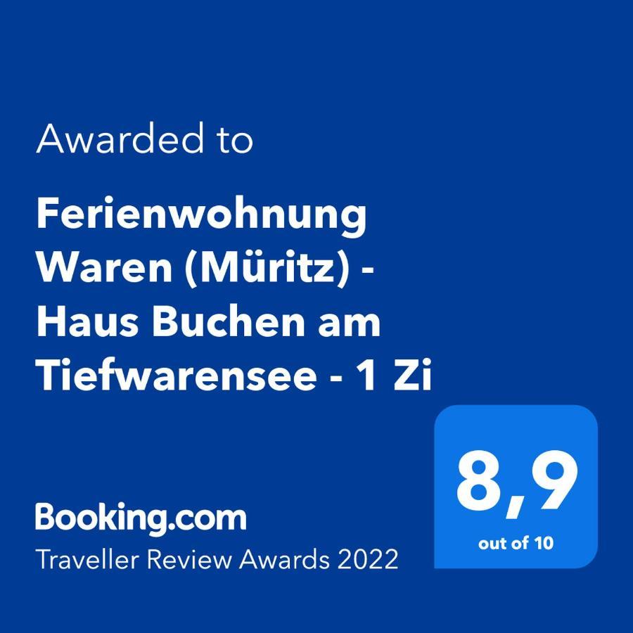 Fewo 1 Waren Mueritz - Haus Buchen Am Tiefwarensee - 1 Zi エクステリア 写真